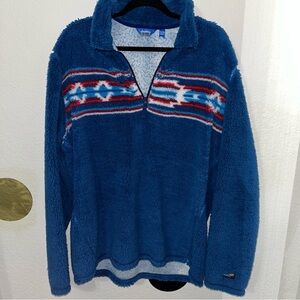 Chubbies fuzzy 1/4 zip up pullover fleece
